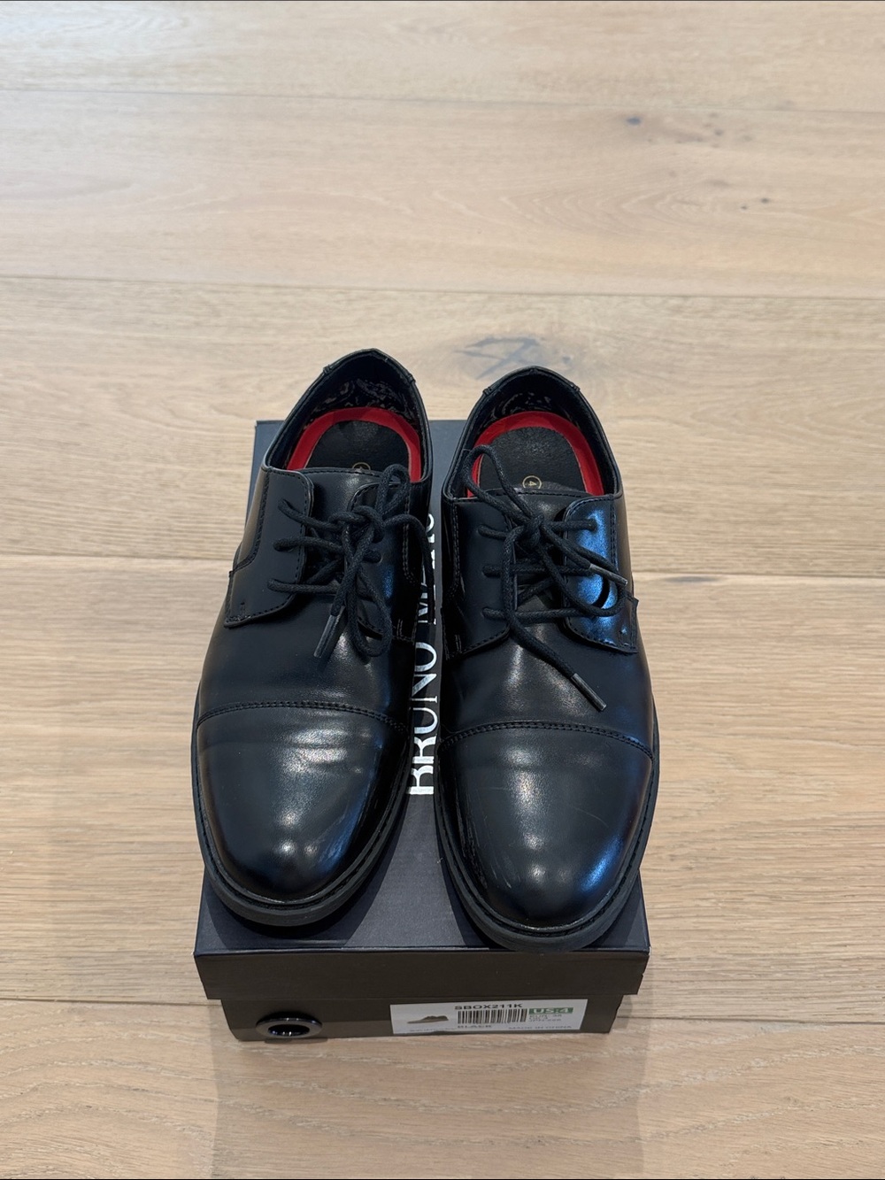 Kids Black Dress Lace-Up Shoes - Bruno Marc